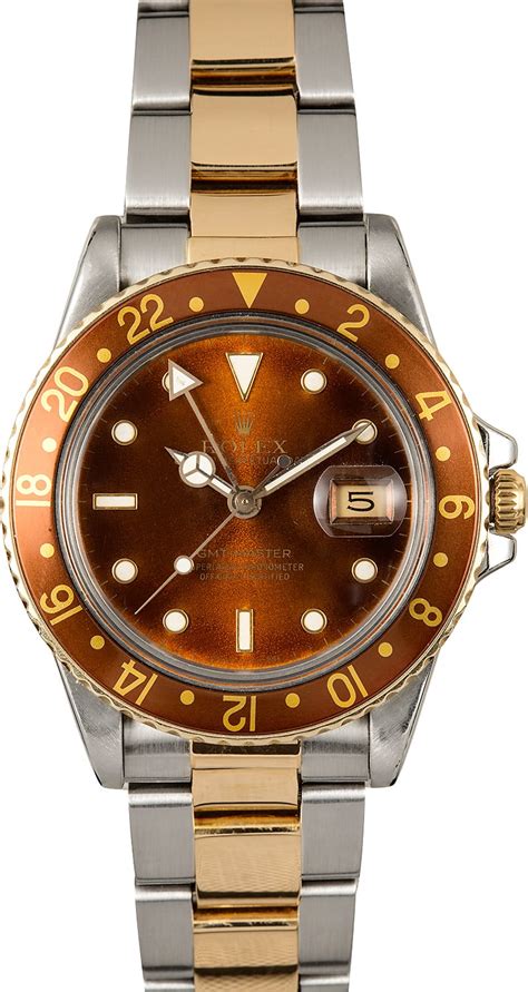 rolex gmt-master 16753 steel & gold jubilee|Rolex submariner root beer.